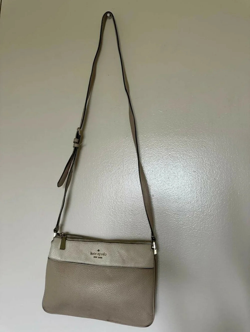 Kate Spade Leila Colorblock Triple Gusset Crossbody Warm Beige Mint